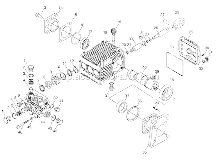 Page B Diagram and Parts List for 1421-0  Briggs and Stratton Pressure Washer
